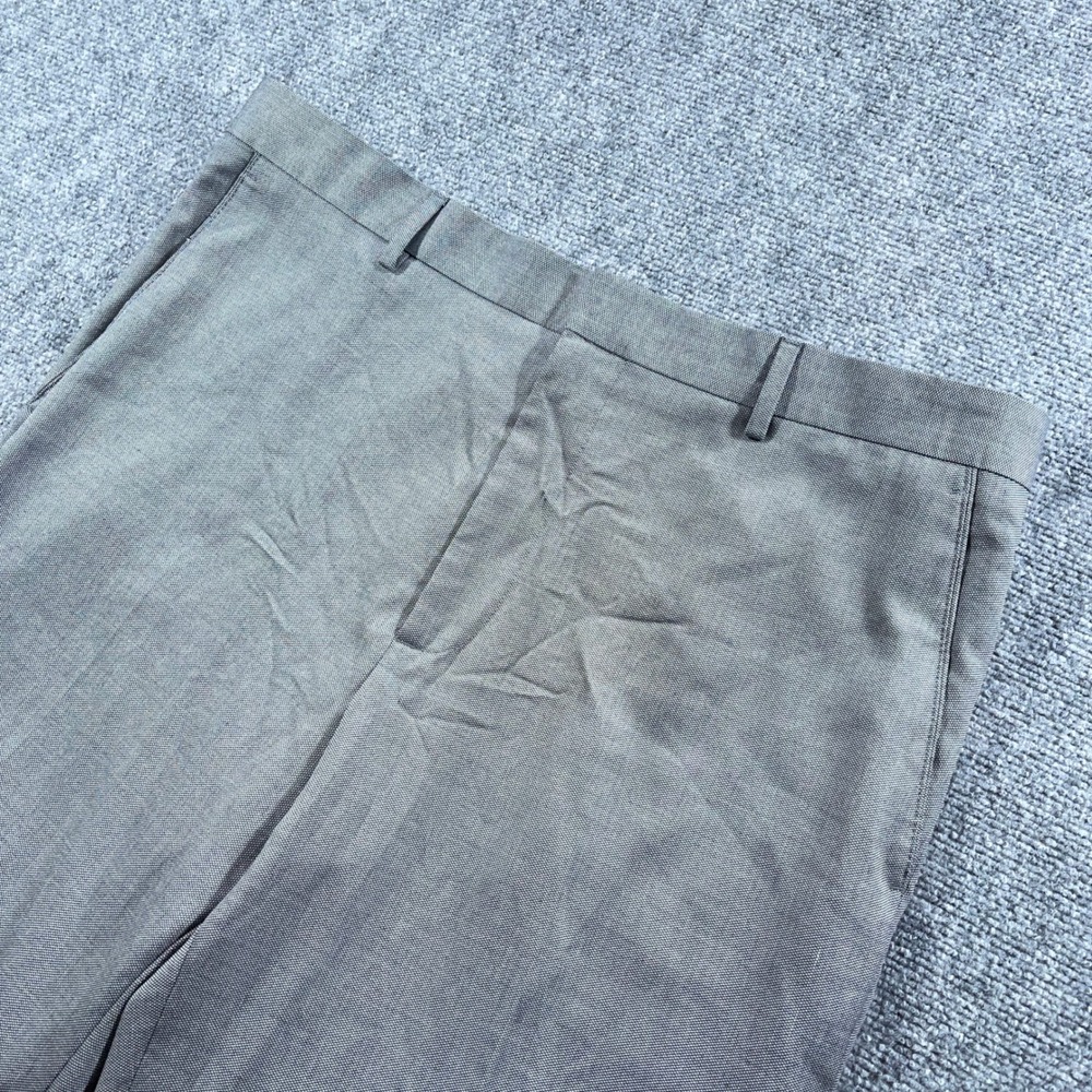 Banana Republic Dress Pants Mens 38x32 Gray Tailored Fit Flat Front‎ #AB418
